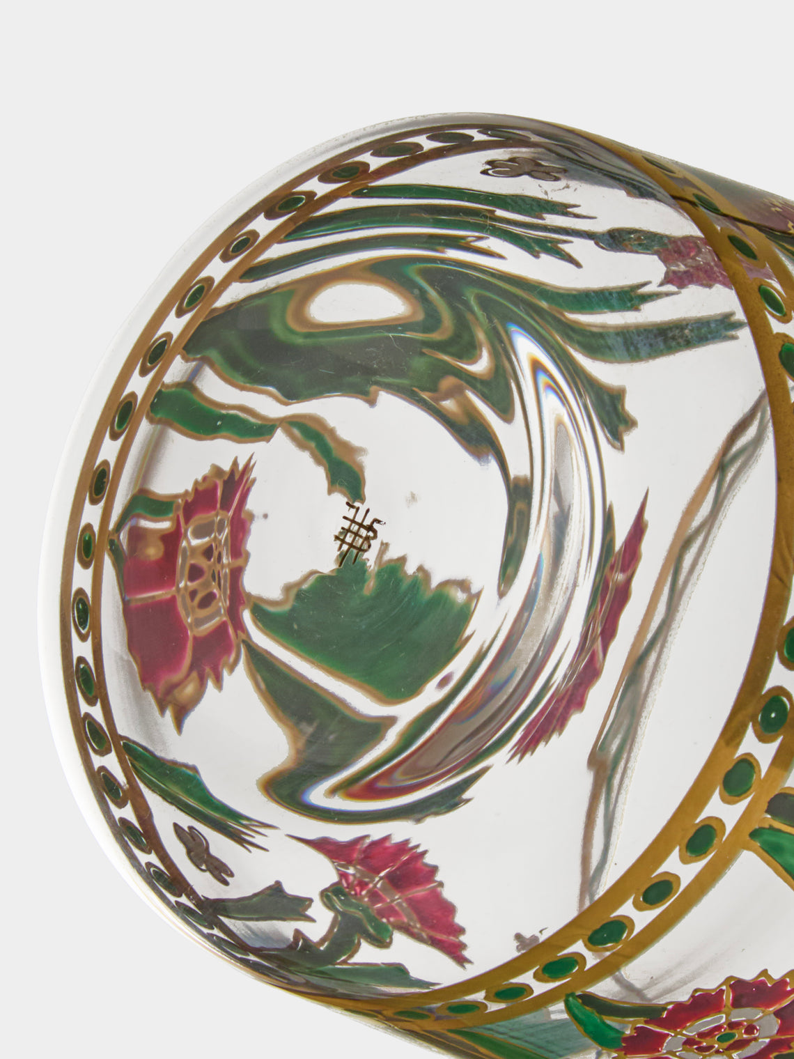 Lobmeyr - Persian Flowers Hand-Blown Crystal Water Tumbler - Red - ABASK