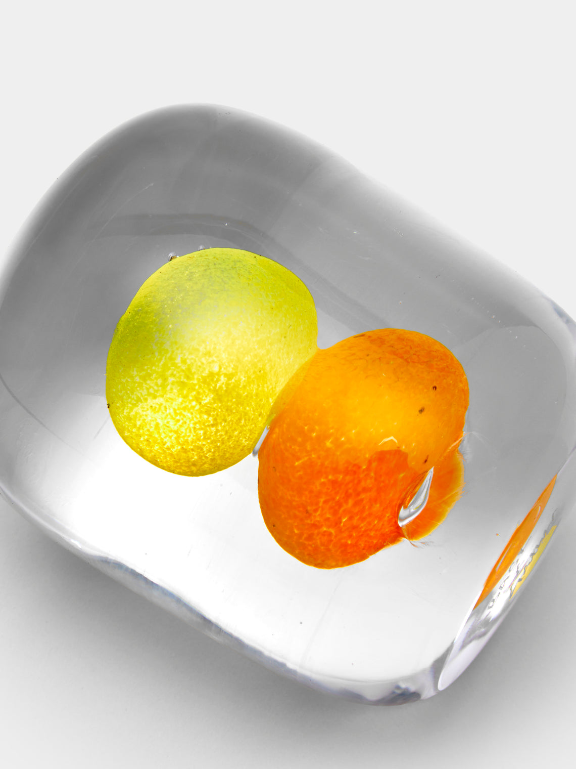 Gather - Hand-Blown Glass Paperweight - Yellow - ABASK