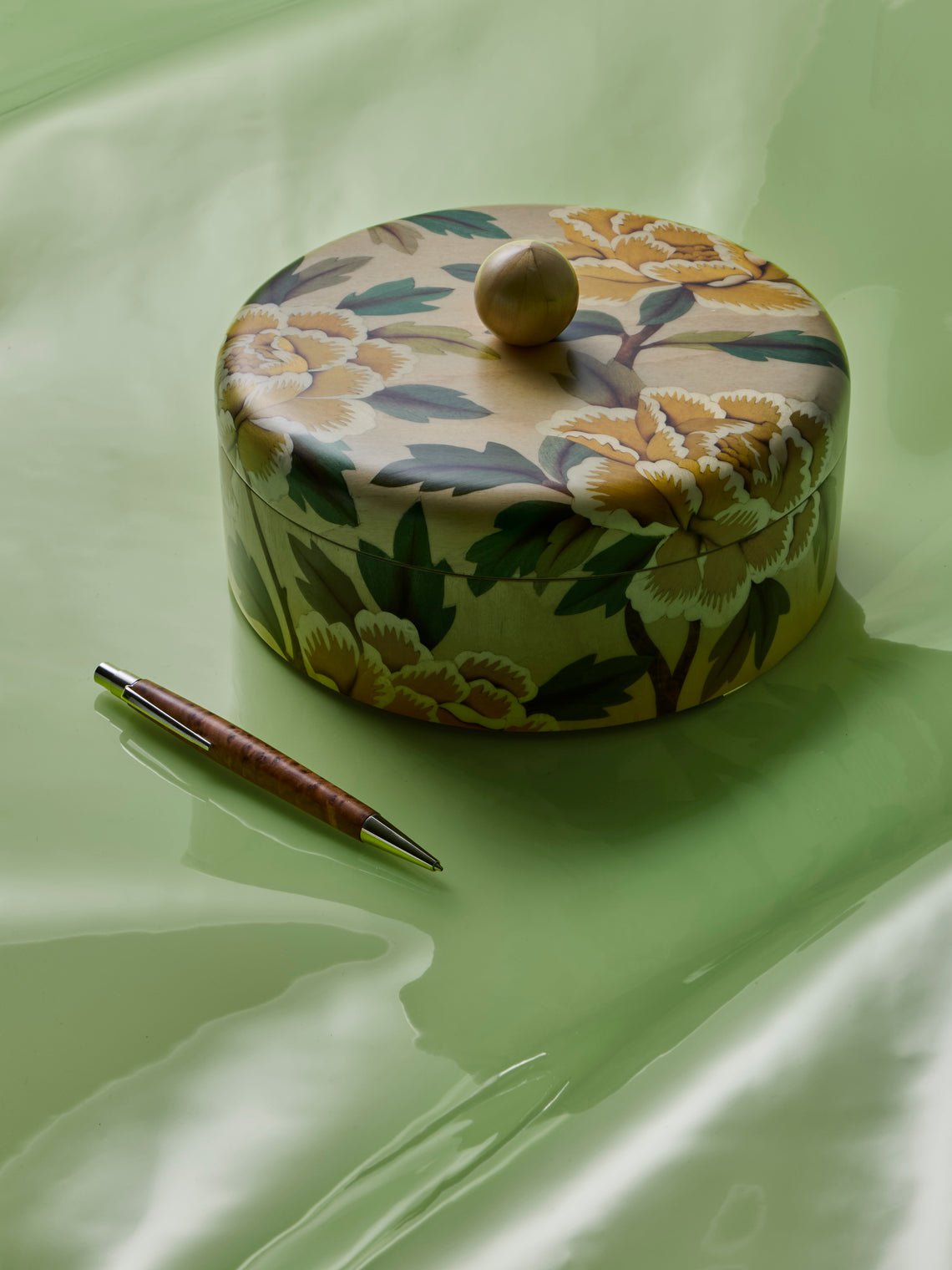 Silvia Furmanovich - Peonies Marquetry Wood Box - Multiple - ABASK