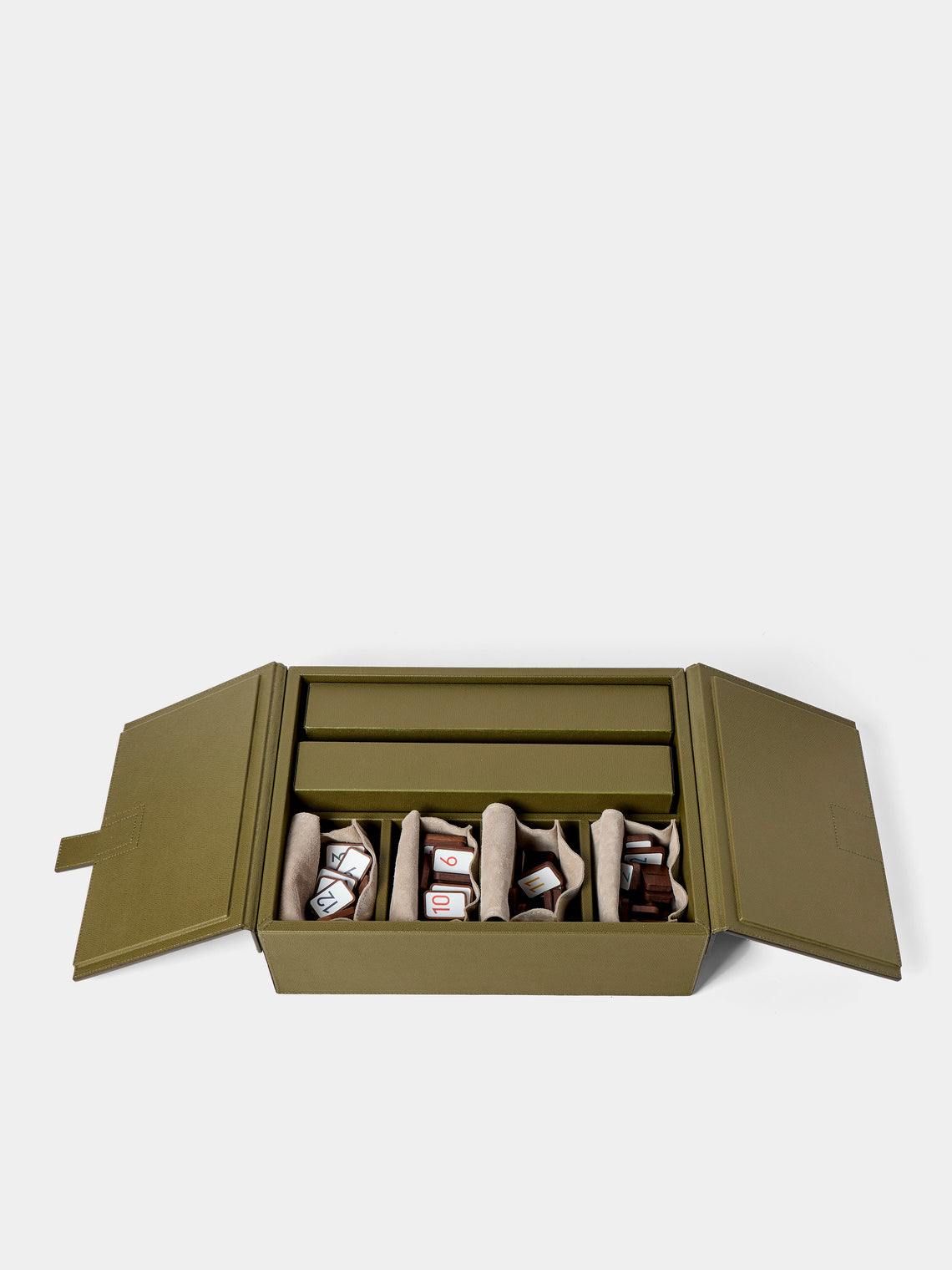 Giobagnara - Leather Rummikub Set - Green - ABASK