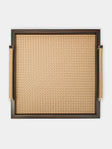 Riviere - Diana Ebony and Woven Leather Tray (18in/46cm) - Brown - ABASK - 