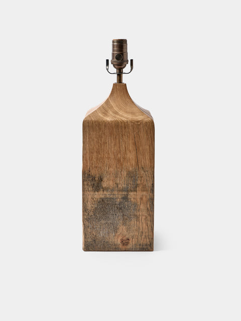 Jamie Gaunt Designs - No. 8 Block Natural Oak Table Lamp - Natural - ABASK - 