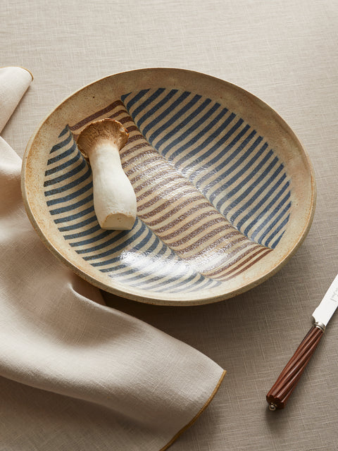 Makidani-gama - Nerikomi Ceramic Serving Plates – 12in/30cm (Set of 2) - Multiple - ABASK