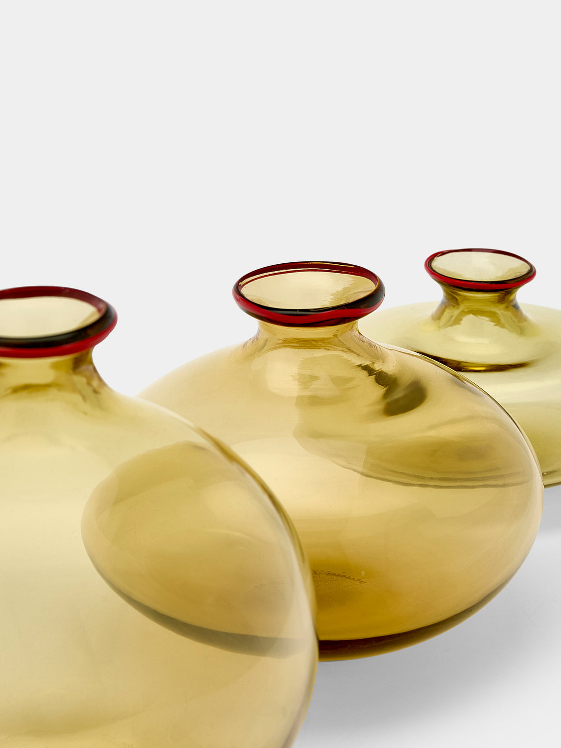 Antique and Vintage - 1980s Venini Murano Glass Bud Vases (Set of 3) - Brown - ABASK