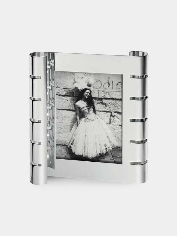 Puiforcat - Ruban Silver-Plated Vertical Photo Frame - Silver - ABASK - 