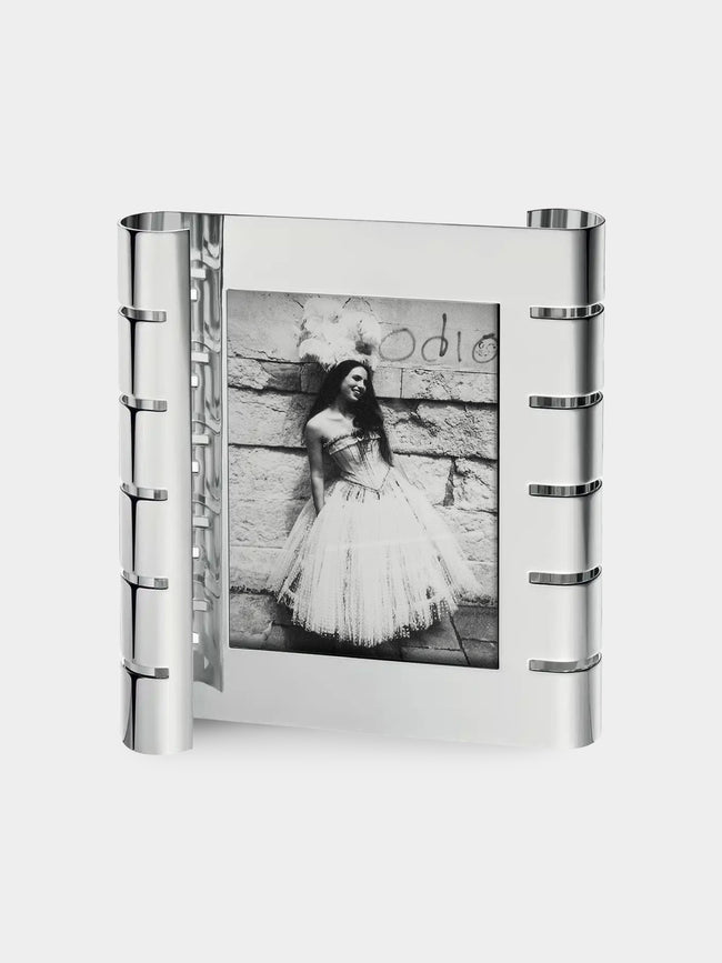 Puiforcat - Ruban Silver-Plated Vertical Photo Frame - Silver - ABASK - 