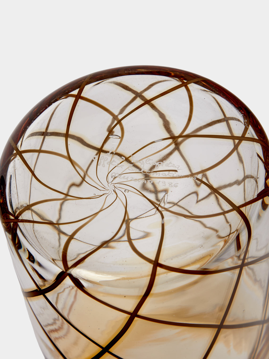 Antique and Vintage - 1990s Lino Tagliapietra Incalmo Murano Glass Vase (12in/31cm) - Brown - ABASK