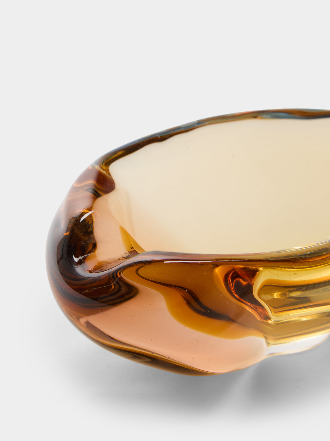 Antique and Vintage - 1970s Murano Glass Ashtray - Orange - ABASK
