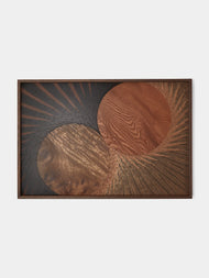 Mori Kougei - Flying Bird Poke Marquetry Wood Tray (14.5in/36.5cm) - Multiple - ABASK - 