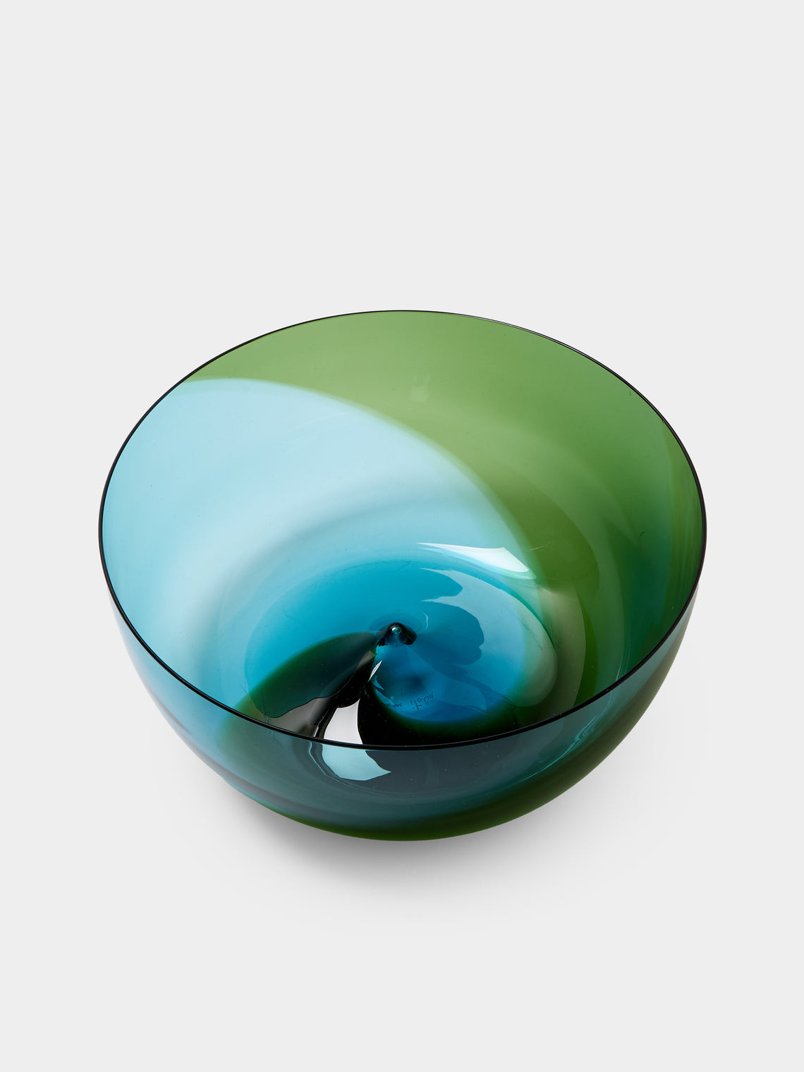 Antique and Vintage - Mid-Century Venini Glass Bowl - Green - ABASK