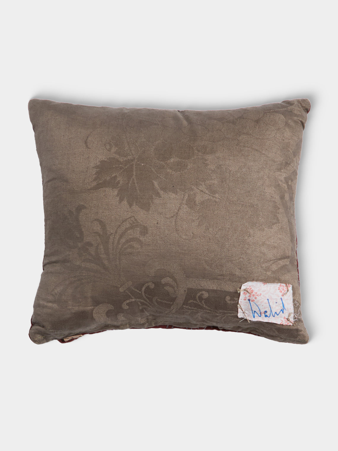 By Walid - 19th-Century French Crochet Cotton and Linen Cushion (12.5in/32cm) - Multiple - ABASK