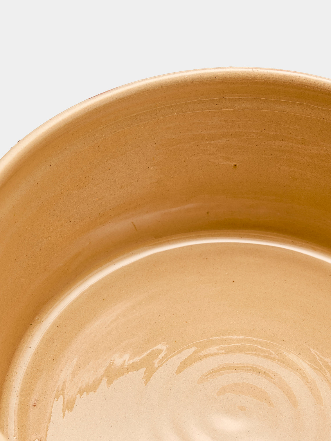 Poterie d’Évires - Flowers Hand-Painted Ceramic Round Pie Dish - Cream - ABASK