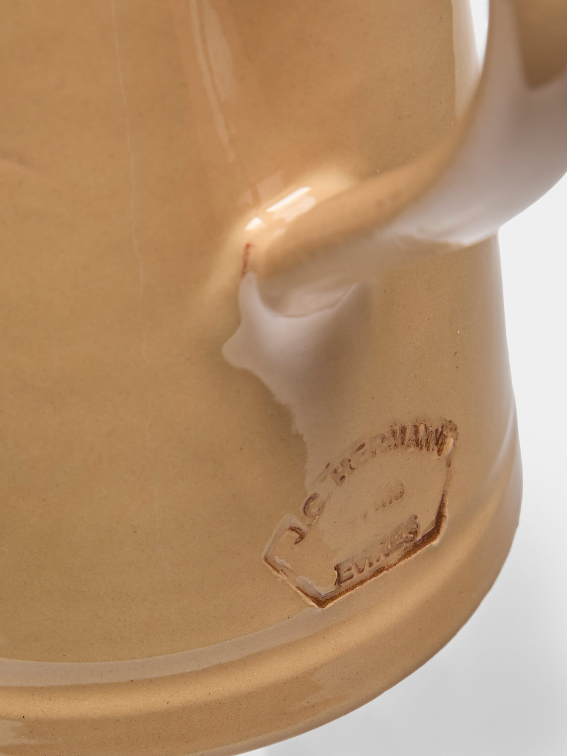 Poterie d’Évires - Flowers Hand-Painted Ceramic Large Milk Jug - Cream - ABASK