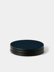 Giobagnara - Tao Leather Coasters (Set of 6) - Navy - ABASK - 