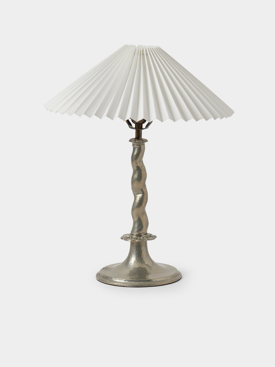 Antique and Vintage - 1920 Harald Notini Model 6891 Pewter Table Lamp - Silver - ABASK - 