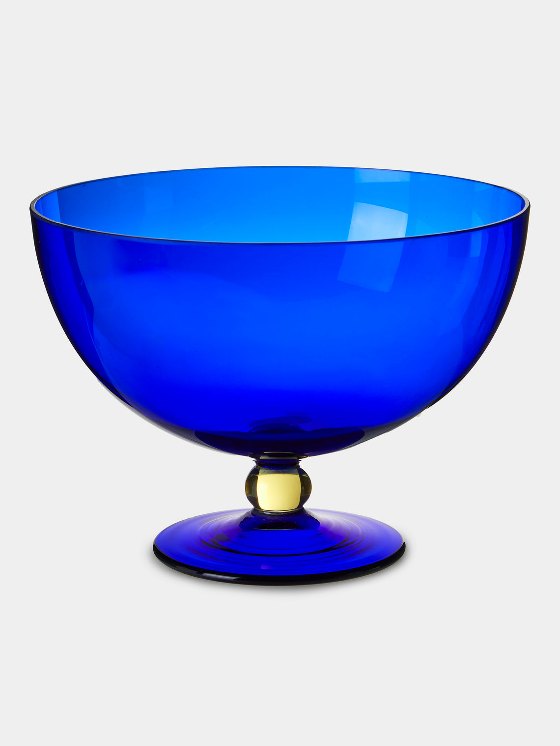 Antique and Vintage - 1950s Bohemian Glass Punch Bowl and Glasses (Set of 9) - Blue - ABASK