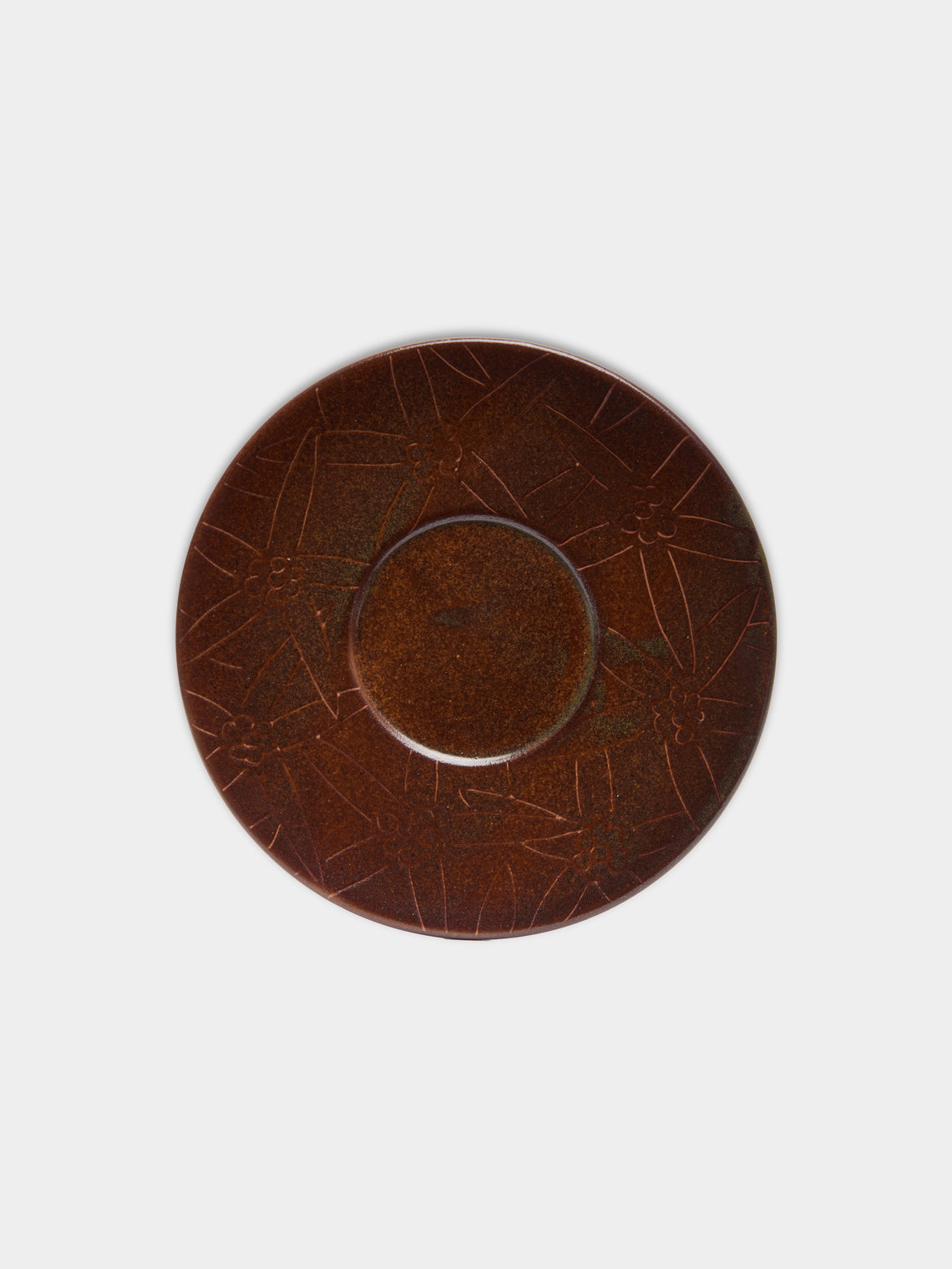 Na Yong-hwan - Wildflower Buncheong Espresso Cup and Saucer (Set of 2) - Brown - ABASK