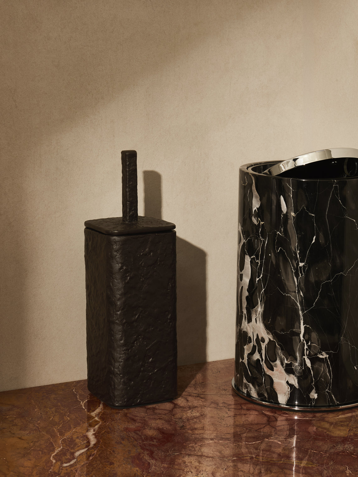Giobagnara - Riace Imperfect Bronze Toilet Brush - Black - ABASK