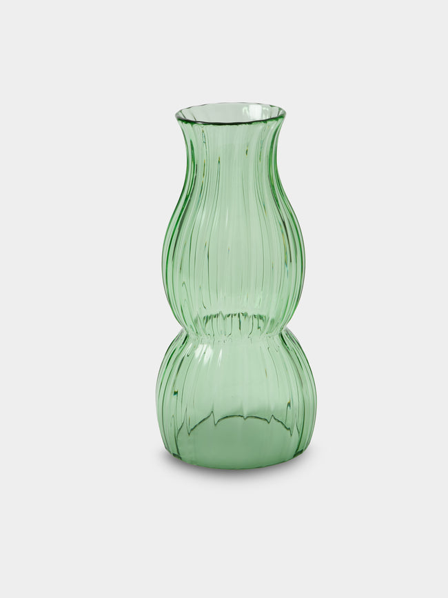 Yali Glass - Wave Hand-Blown Murano Glass Lantern - Green - ABASK - 
