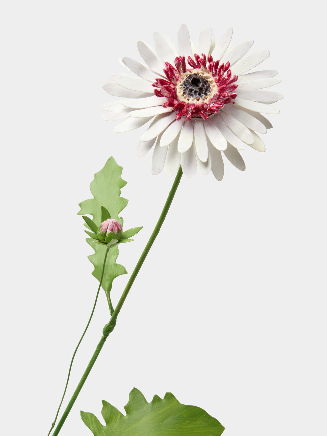 Erbavoglio Milano - Hand-Painted Copper Ornamental Flower - White - ABASK