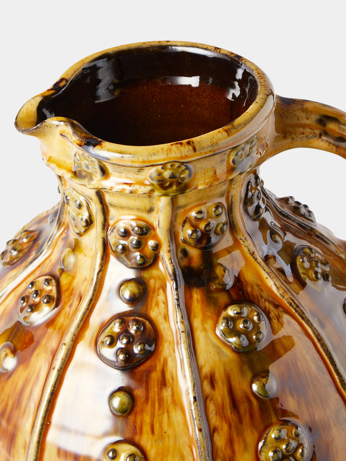 Fitch & McAndrew - Appliqué Slipware Jug - Brown - ABASK