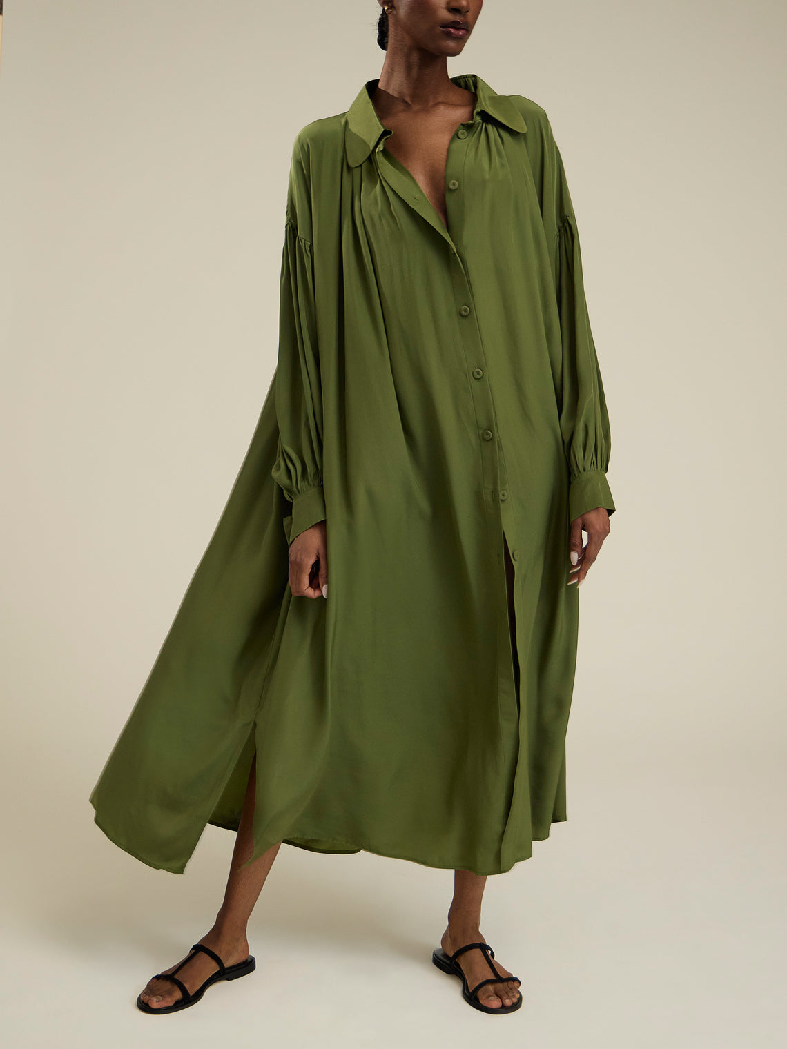 Marta Ferri - Martini Silk Long Dress - Green - ABASK