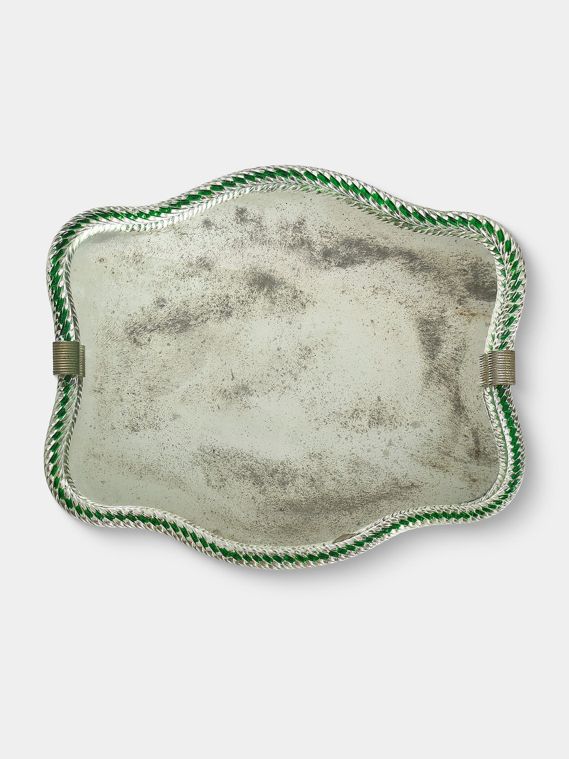 Antique and Vintage - 1930s Murano Glass Tray - Clear - ABASK - 