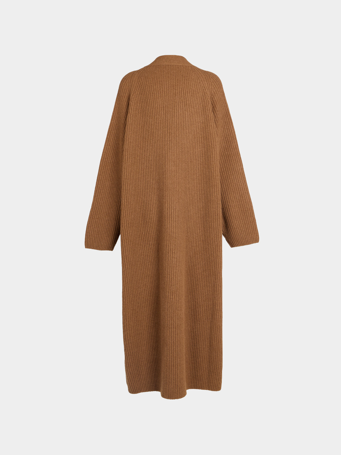 Dusan - Ribbed Wool Long Cardigan | One Size - Tan - ABASK