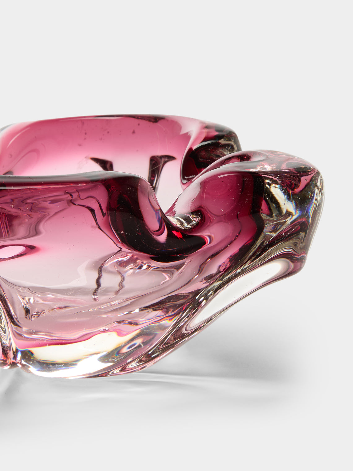 Antique and Vintage - Mid-Century Crystal Ashtray - Purple - ABASK