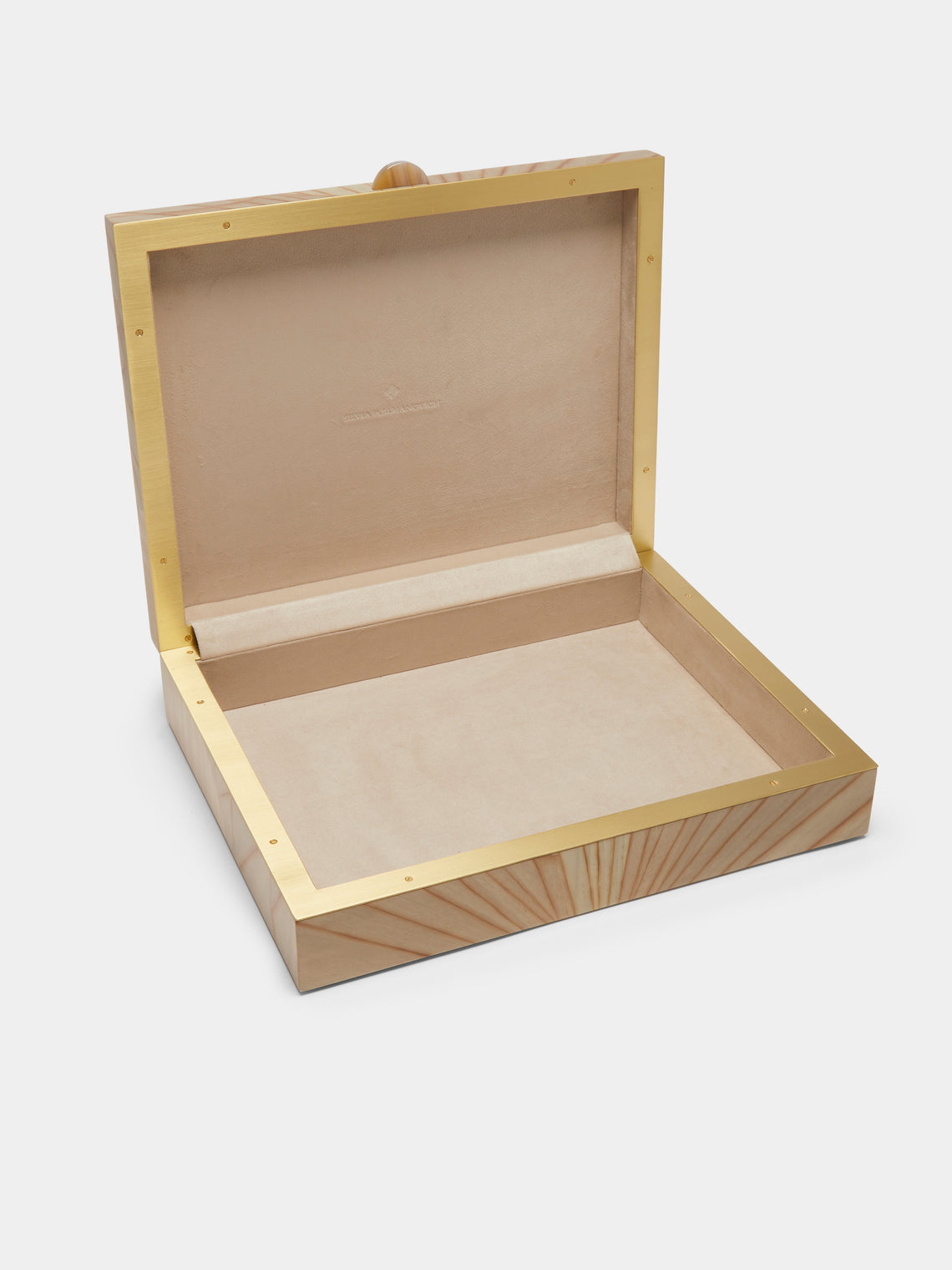 Silvia Furmanovich - Swans Marquetry Wood Box - Beige - ABASK