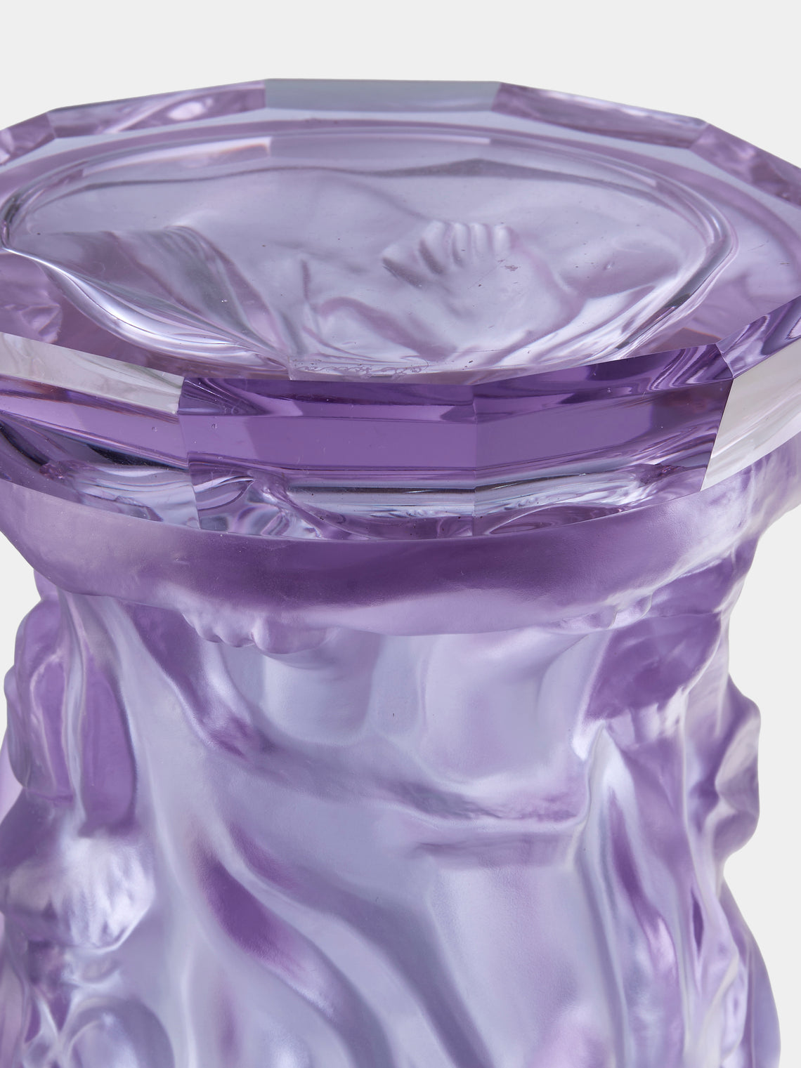Akua Objects - Michael Hand-Blown Crystal Vase (14.5in/37cm) - Purple - ABASK