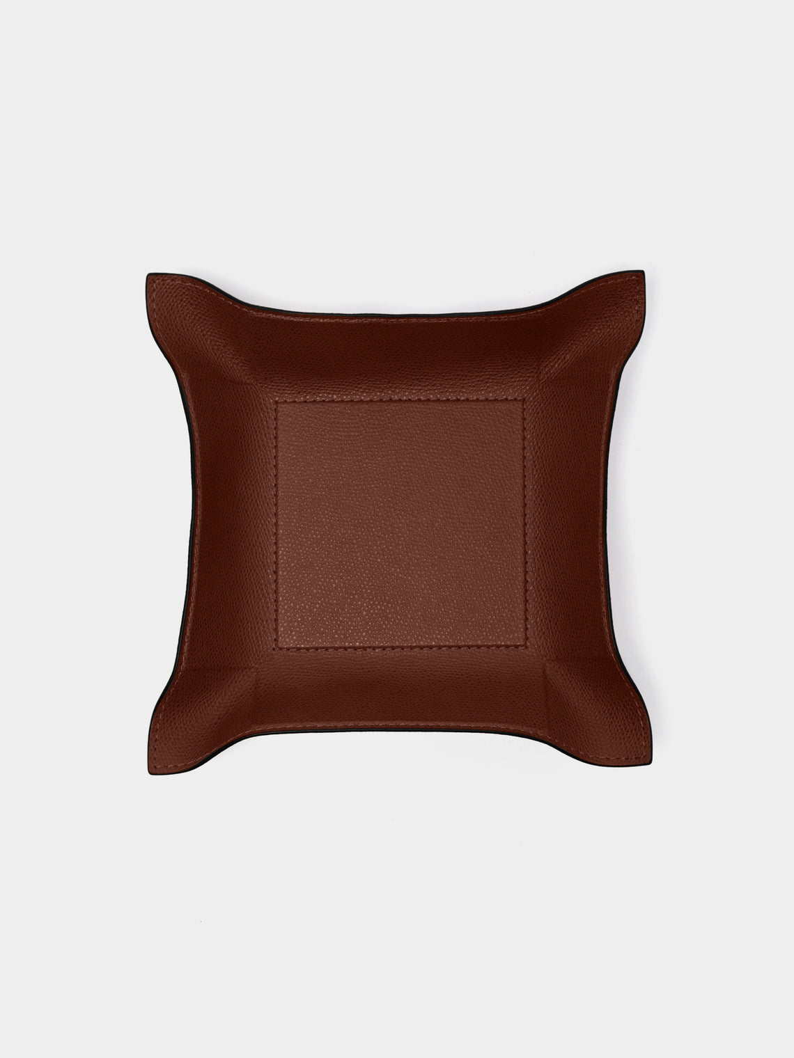 Giobagnara - Jack Leather Square Valet Tray - Brown - ABASK - 