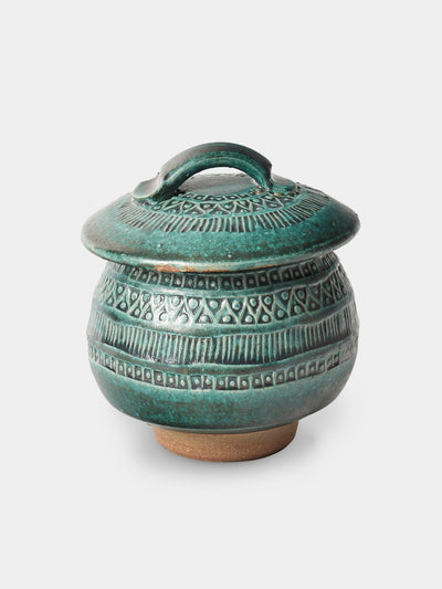 Matthew Foster - Ceramic Patterned Lidded Jar - Green - ABASK - 