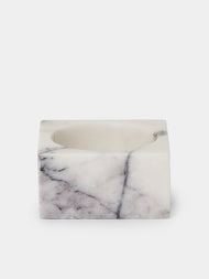 Stoned - Marble Block Bowl - White - ABASK - 