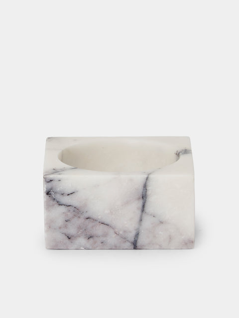 Stoned - Marble Block Bowl - White - ABASK - 