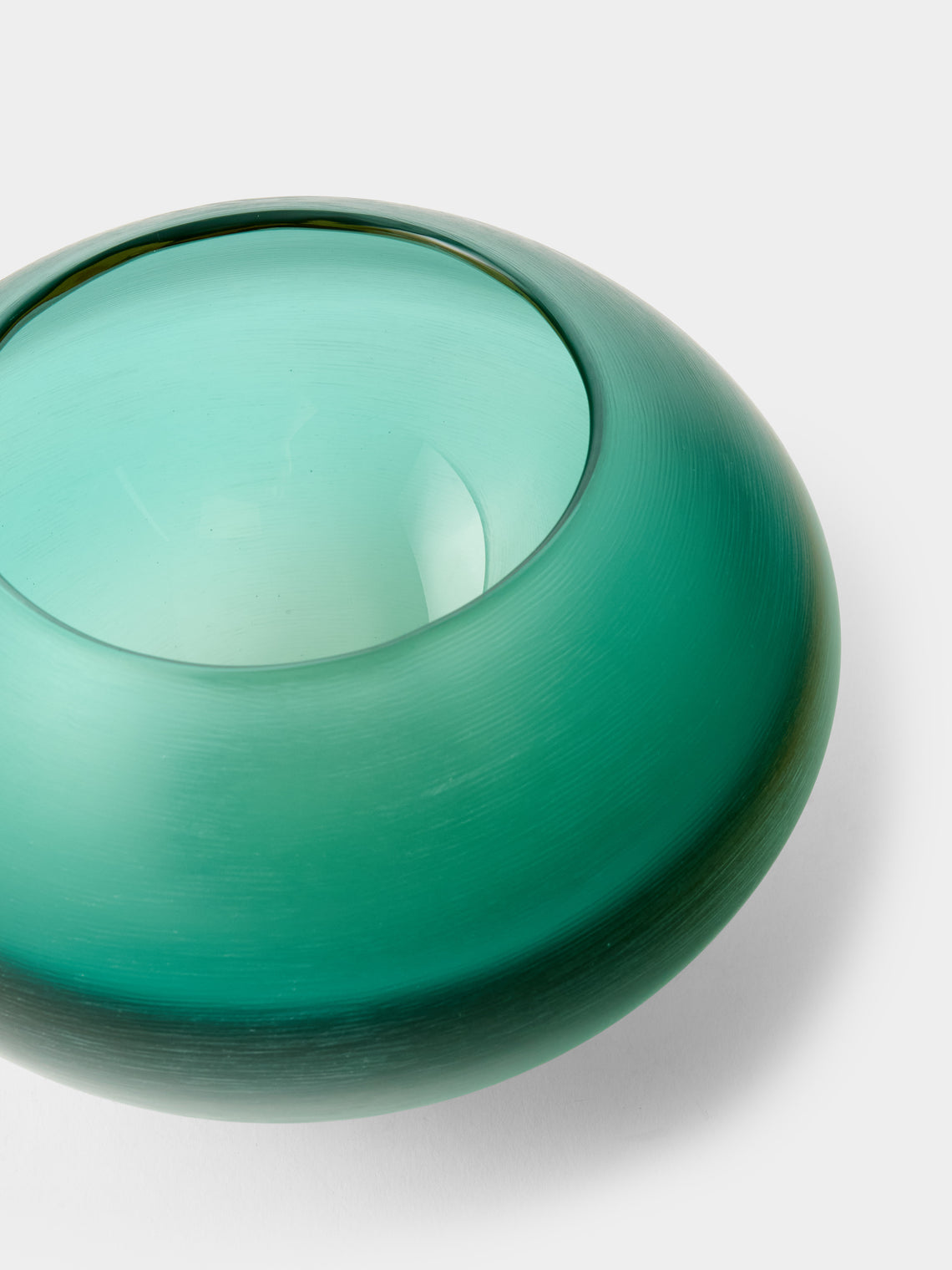 Venini - 1956 Paolo Venini Incisi Murano Glass Vase (9in/23.5cm) - Green - ABASK