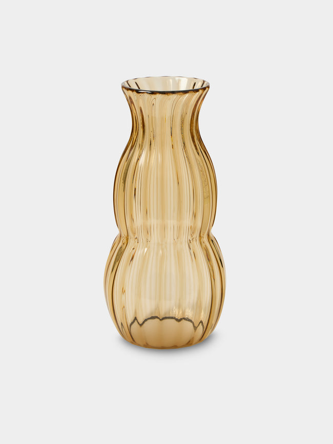 Yali Glass - Wave Hand-Blown Murano Glass Lantern - Brown - ABASK - 
