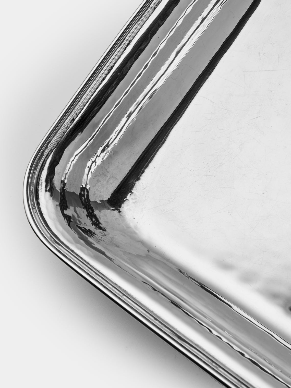 Antique and Vintage - 1970s Solid Silver Square Tray - Silver - ABASK
