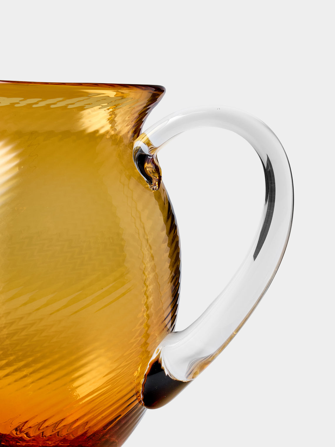 NasonMoretti - Twisted Ambra Hand-Blown Murano Glass Pitcher - Yellow - ABASK