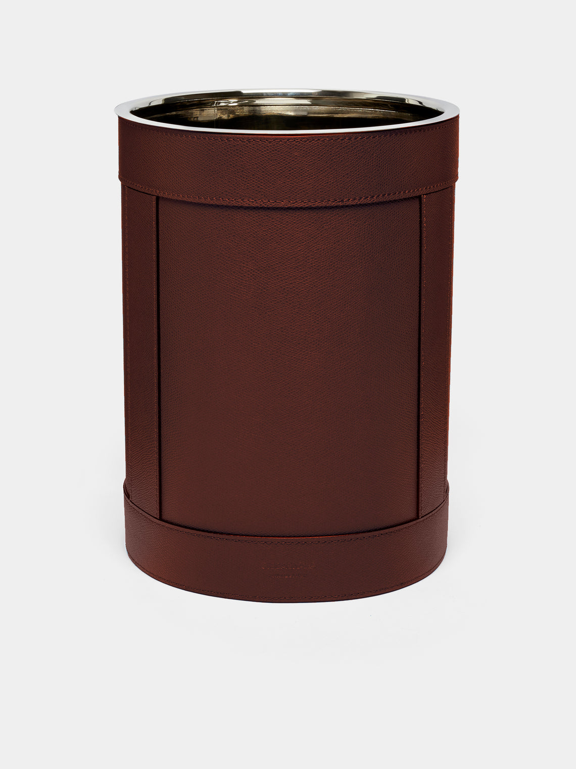 Giobagnara - Brus Leather Wastepaper Bin - Brown - ABASK - 