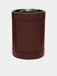 Giobagnara - Brus Leather Wastepaper Bin - Brown - ABASK - 