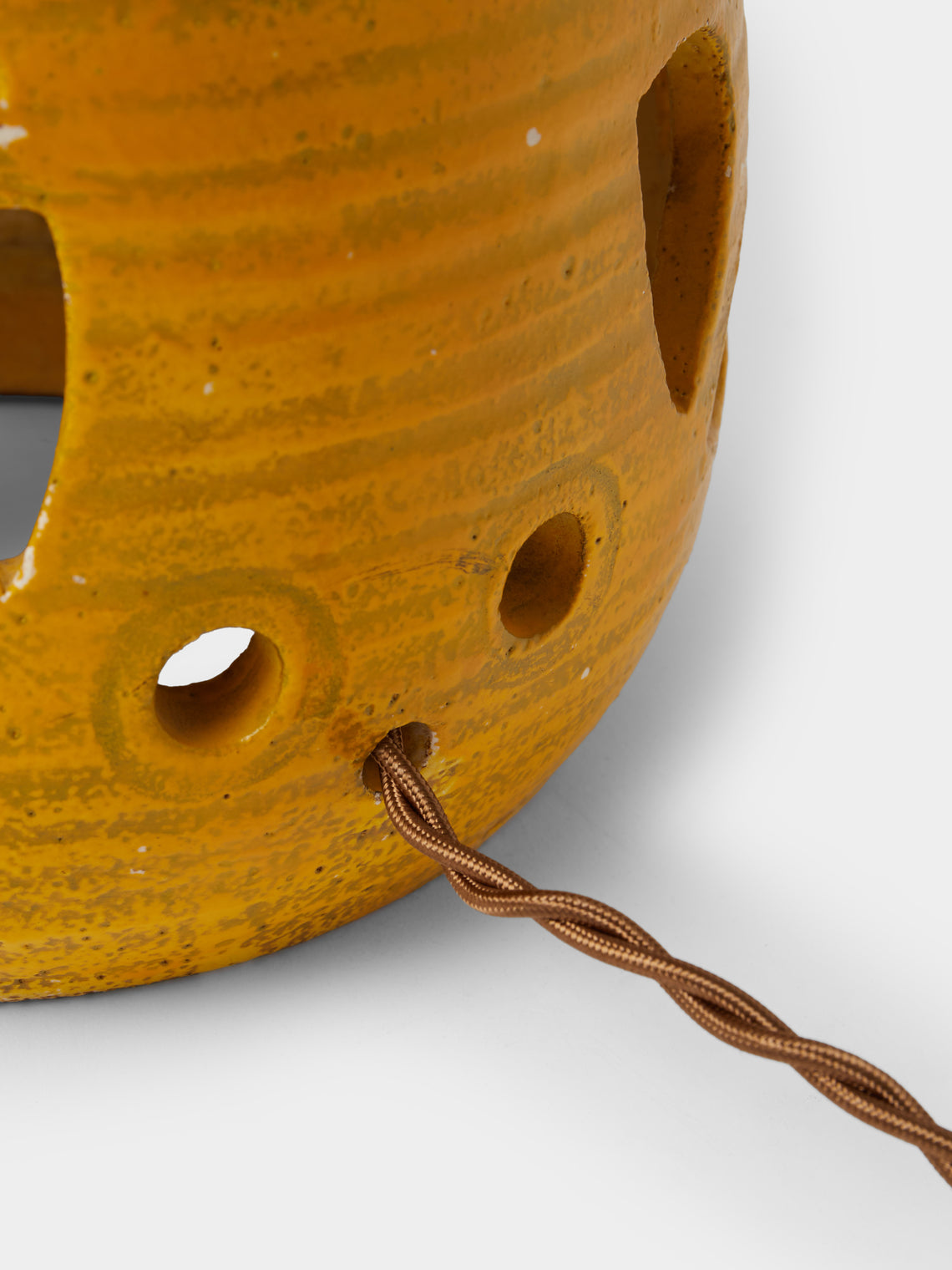 Antique and Vintage - 1960s Accolay Ceramic Table Lamp - Yellow - ABASK