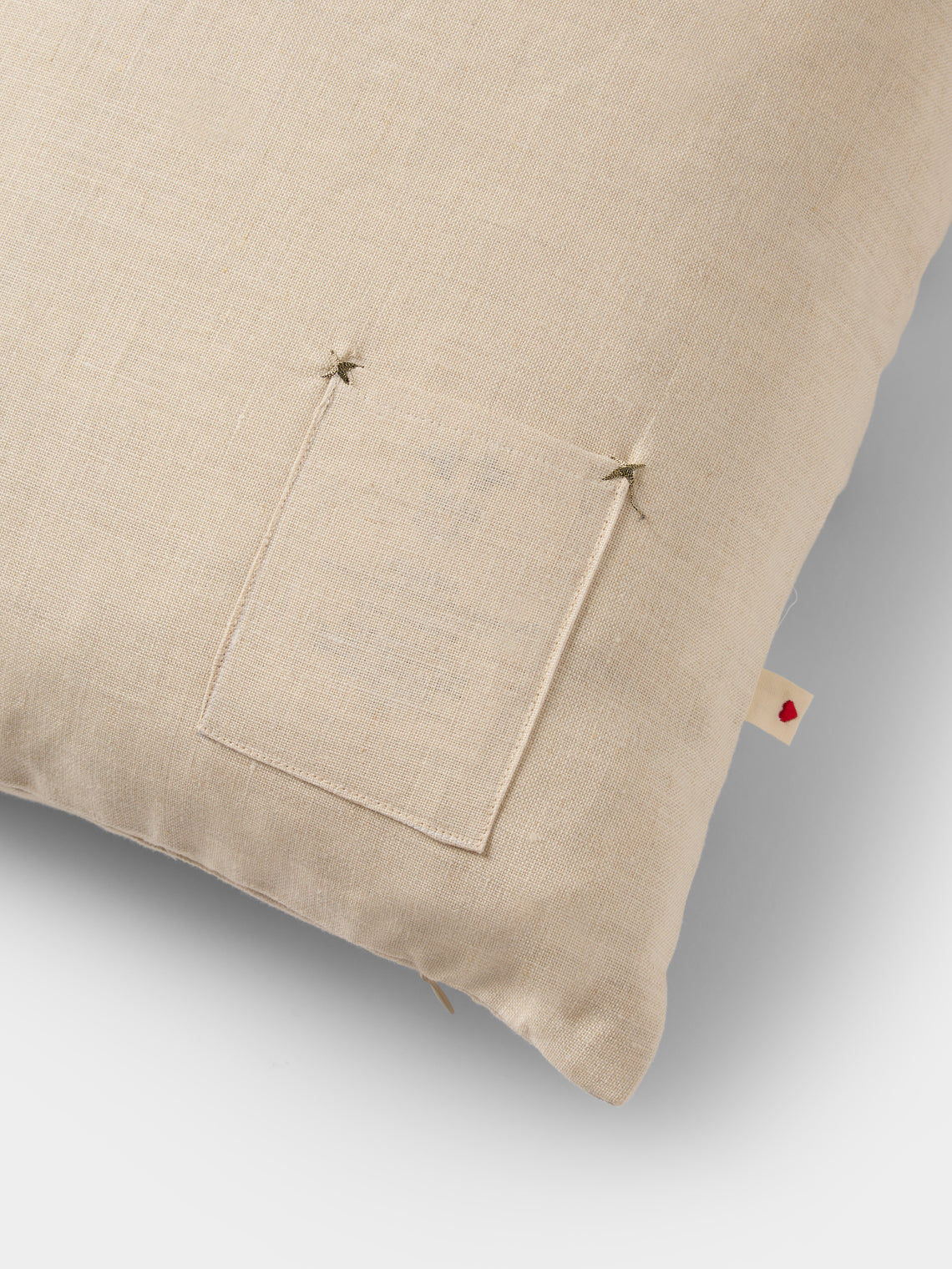 Bokja - Meadow Embroidered Linen Cushion (21.5in/55cm) - Multiple - ABASK