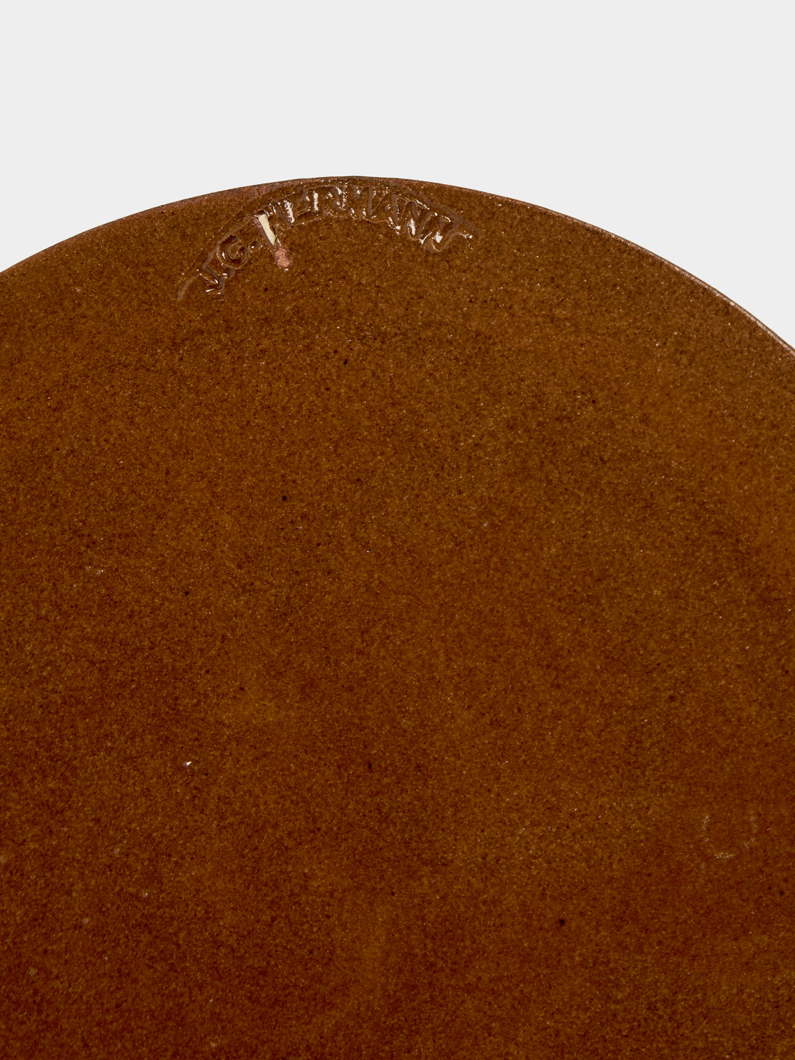 Poterie d’Évires - Flowers Hand-Painted Ceramic Medium Lidded Pot - Dark brown - ABASK