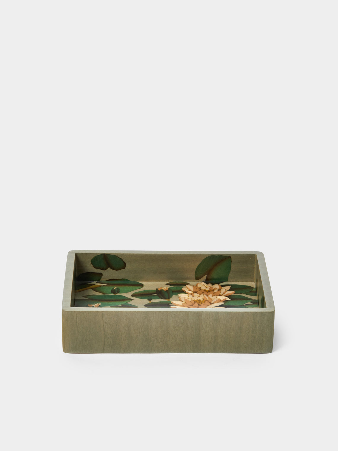Silvia Furmanovich - Waterlilies Marquetry Wood Vide Poche (6in/15cm) - Multiple - ABASK