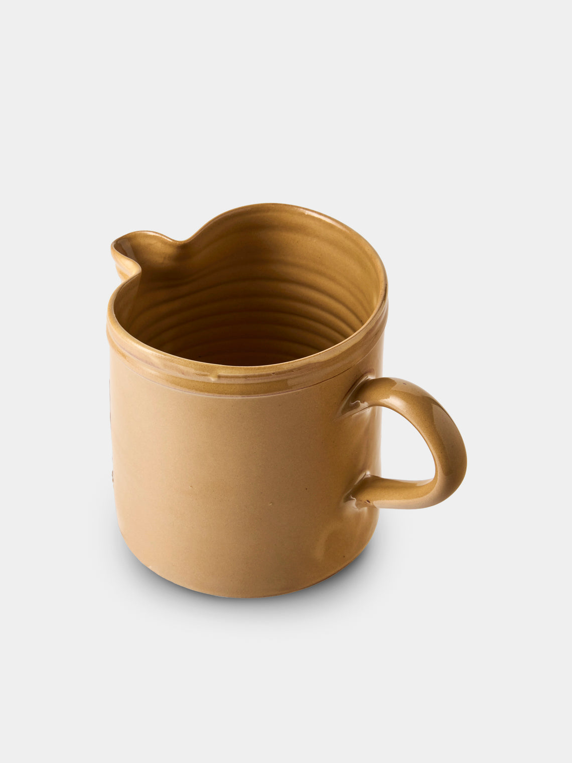 Poterie d’Évires - Cows Hand-Painted Ceramic Straight-Edge Medium Jug - Cream - ABASK