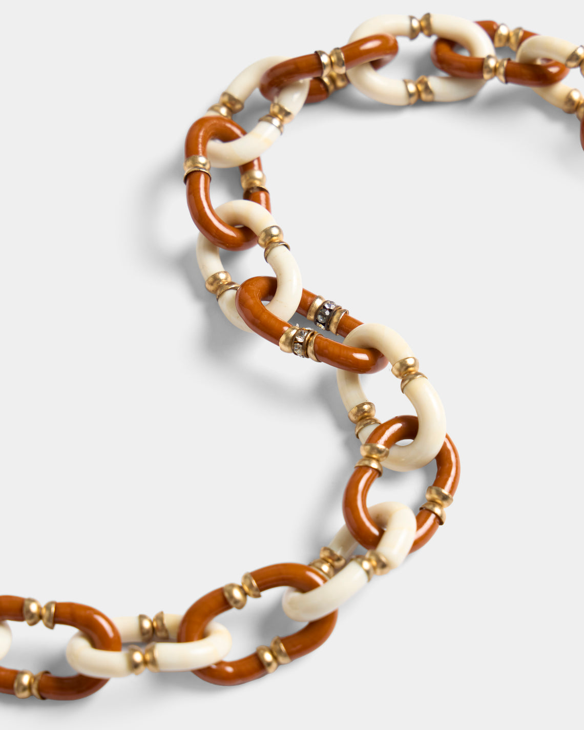 Mahnaz Collection - Women's Vintage 1960 Archimede Seguso Italian Glass and Metal Necklace - Brown - ABASK