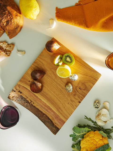 Woodworks by Ted Todd - Antique Live Edge Oak Chopping Board -  - ABASK