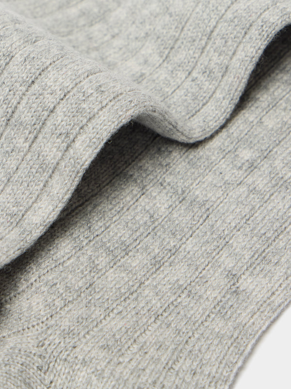 Maria La Rosa - Women's One Cashmere Mid-Calf Socks | One Size - Taupe - ABASK