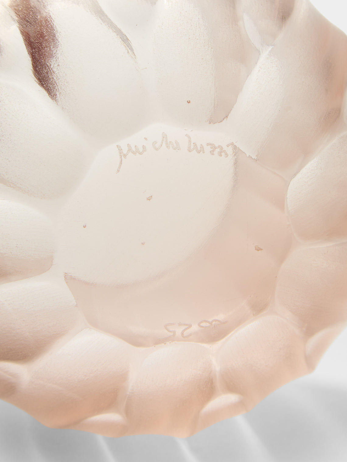 Micheluzzi Glass - Bocia Rose Coste Hand-Blown Murano Glass Vase (4.5in/11cm) - Pink - ABASK